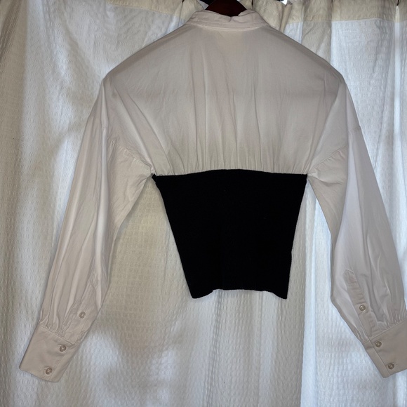 Maeve Long-Sleeve Ruched Tube Twofer Sweater from Anthropologie Size XS - Picture 7 of 12